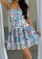 Floral Strapless Dress