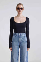 High-Rise Denim Jeans with Pockets