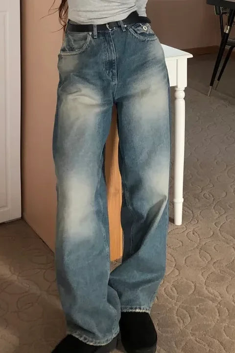 Retro High-Rise Wide-Leg Jeans