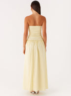 Flared Ruched Dress with Zip Details
