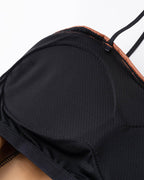 Faux-Leather Strappy Cami Top