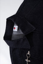 Washed Denim Jacket with Toggle Fastenings
