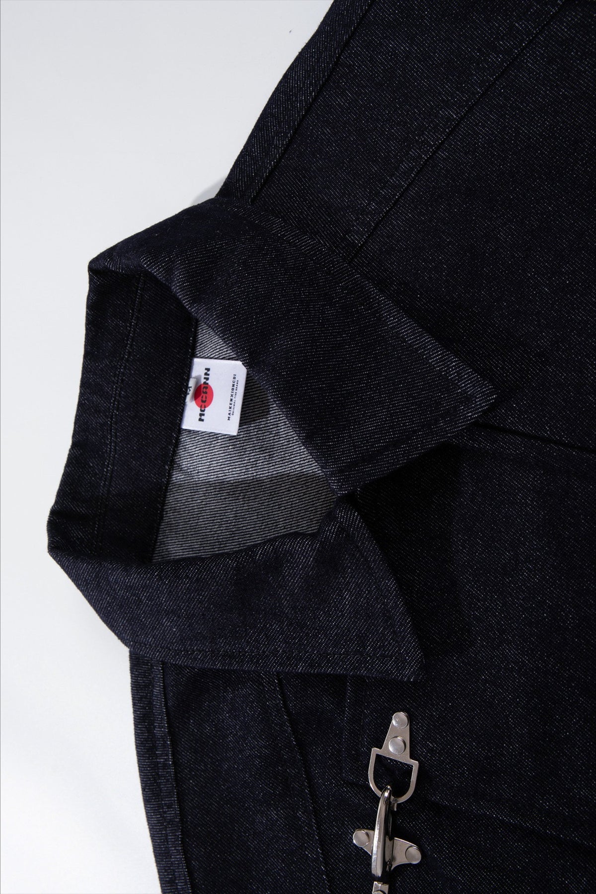 Washed Denim Jacket with Toggle Fastenings