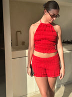 Layered Co-Ord Set with Pleat Details