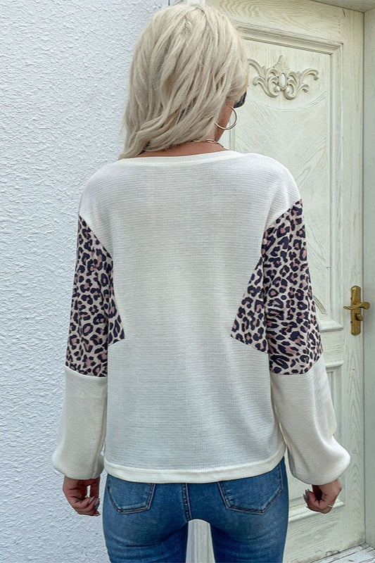 Leopard-Print Relaxed-Fit Sweater