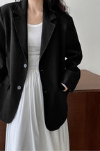 Waffle-Texture Oversized Blazer