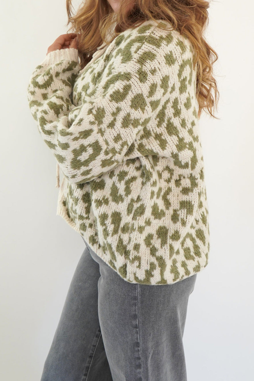 Striped Cardigan with Embroidery
