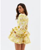 Floral Dress with Ruffle Details