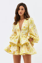 Floral Dress with Ruffle Details