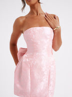 Jacquard Knotted Mini Dress