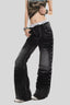 Straight-Leg Washed Retro Jeans