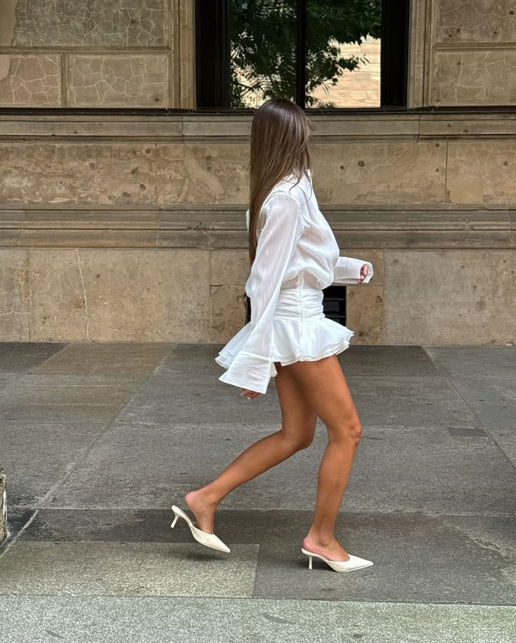 Relaxed-Fit Twist-Detail Mini Dress with Pleat Details