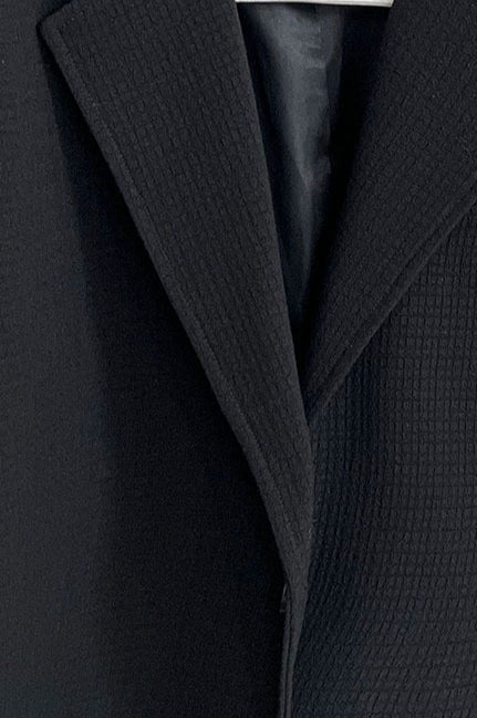 Waffle-Texture Oversized Blazer