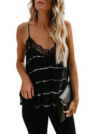 Crochet Lace-Trim Strappy Tank Top