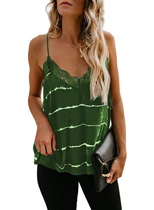 Crochet Lace-Trim Strappy Tank Top