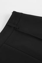 Black High-Rise Lace-Trim Shorts