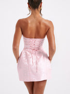 Jacquard Knotted Mini Dress