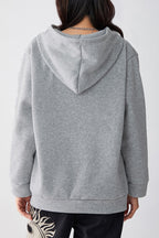 Graphic Hoodie with Zip Details