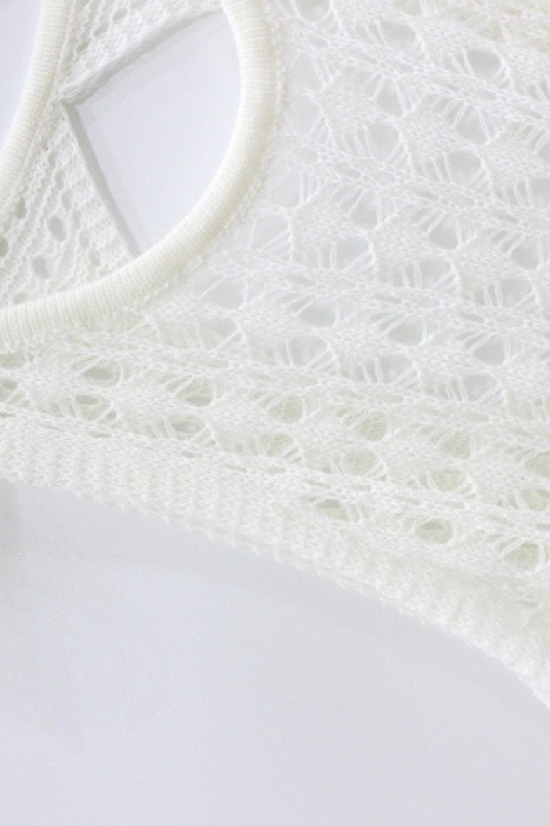 Knit Fringed Cutout Cover-Up