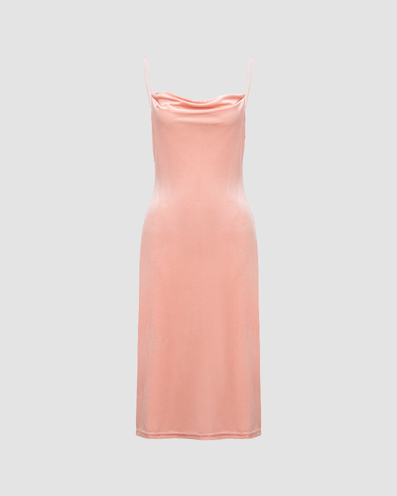 Strappy Maxi Dress with a Cowl Neck