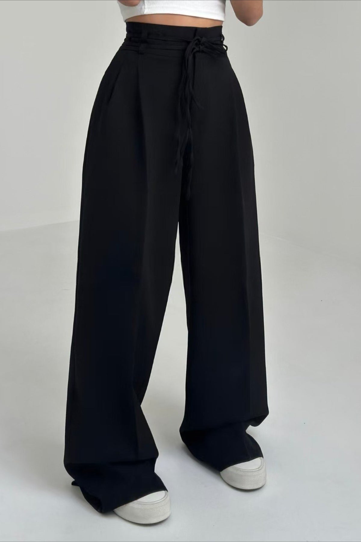 High-Rise Fitted Pants