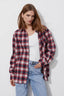 Checked Oversized Cotton Blouse