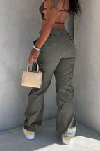 Straight-Leg Fitted Cargo Pants