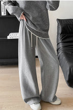High-Rise Knit Draped Pants