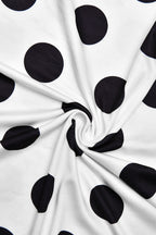 Polka-Dot Short-Sleeve Retro Blouse