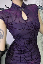 High-Rise Gothic Dress with a High Neck