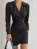 Mini Dress with a V-Neck