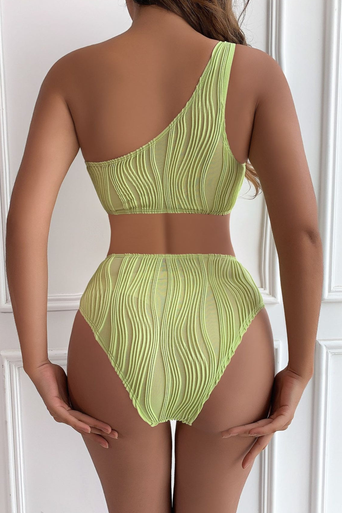 Paneled Swimsuit with Cutout Details