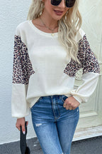 Leopard-Print Relaxed-Fit Sweater