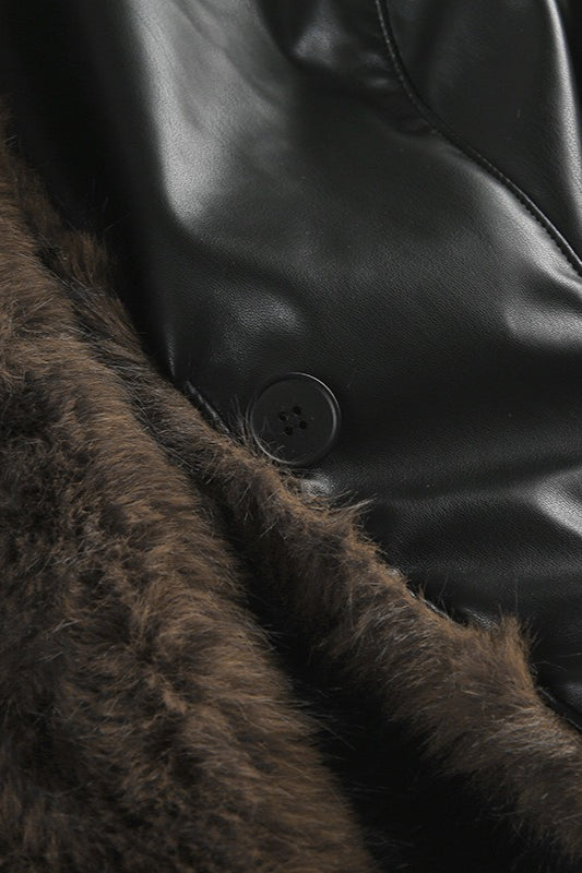 Faux-Leather Coat