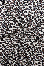 Leopard-Print Open-Back Mini Dress with a Halter Neck