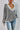 Striped Batwing Sweater with a V-Neck Secondary image