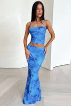 Bodycon Strappy Cropped Top & Skirt Set