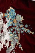 Satin Bomber Jacket with Dragon Embroidery