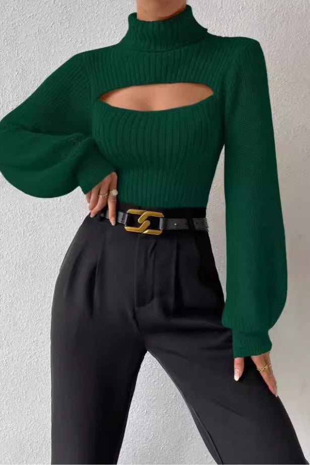 Fitted Sweater with a Roll Neck