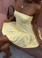 Fitted Strapless Skirt with a Back Zip
