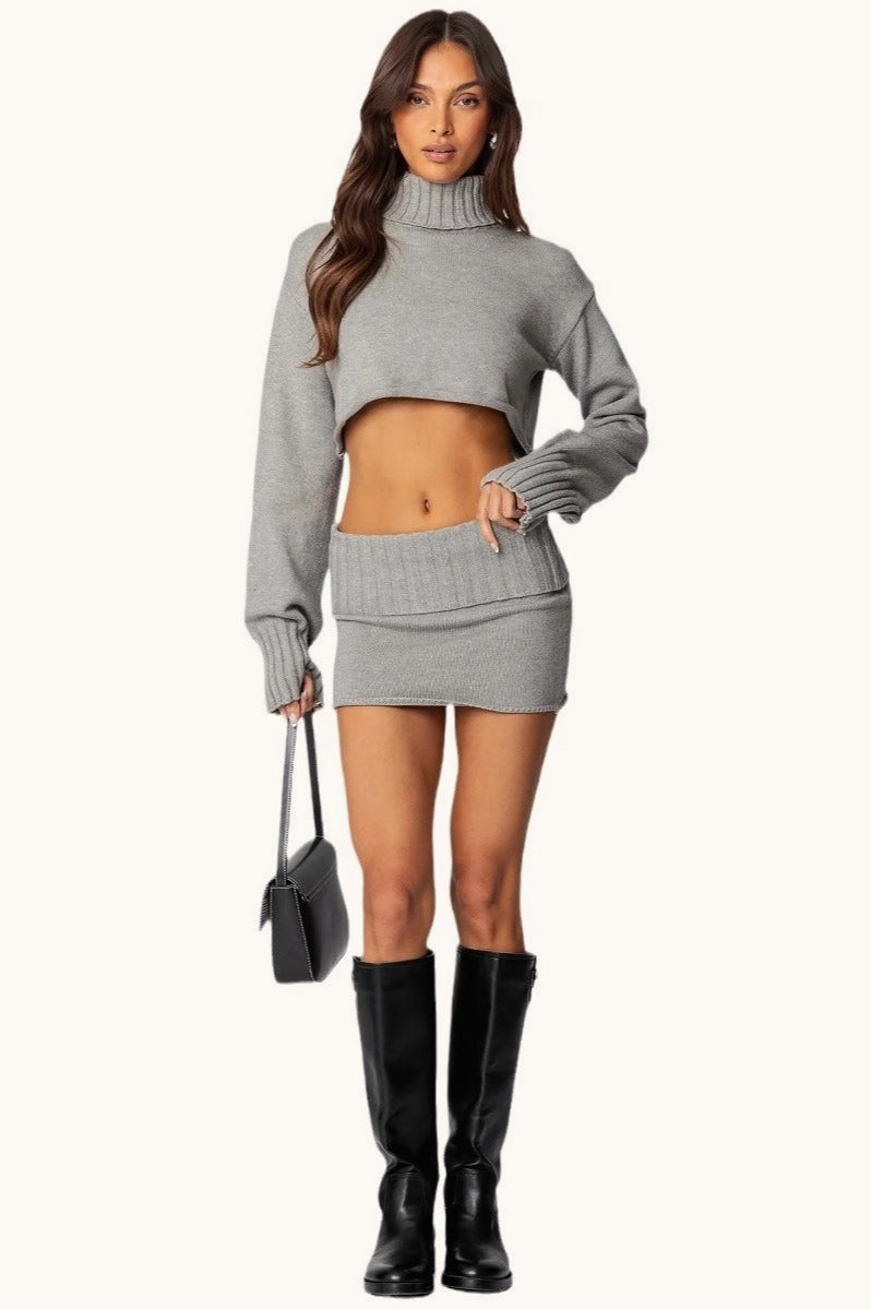 Knit Relaxed-Fit Cropped Sweater