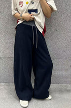 Wide-Leg High-Rise Relaxed-Fit Pants