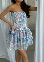 Floral Strapless Dress