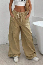 Elastic-Waist Cargo Pants