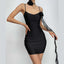 V-Neck Strappy Open-Back Mini Dress