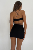 Cutout Ruffled Mini Dress