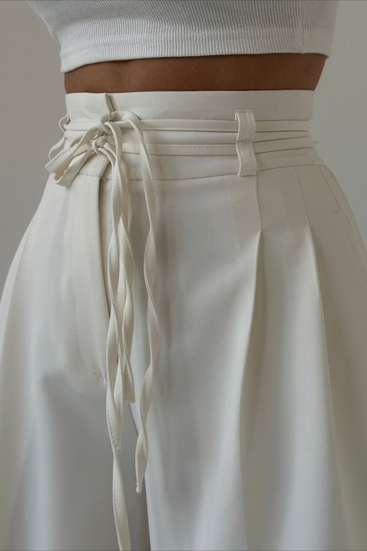High-Rise Fitted Pants