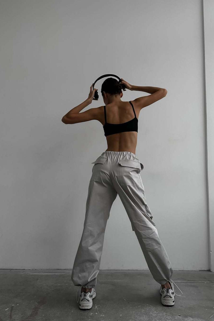 Cargo Relaxed-Fit Pants with Drawstring Detail