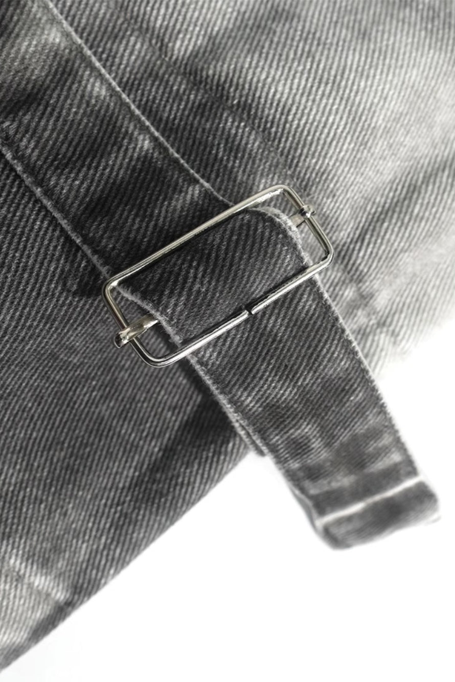 Wide-Leg Denim Washed Jeans