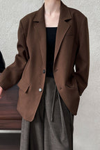 Waffle-Texture Oversized Blazer